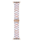 Blush pink and white Apple Watch® band with tortoiseshell pattern by Posh Tech 