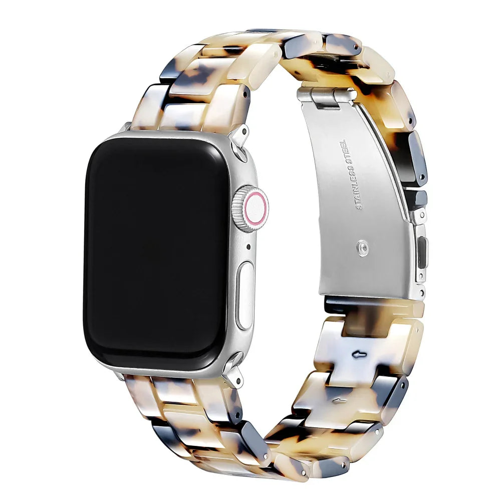 Claire Light Natural Tortoise Resin Apple Watch® Band by Posh Tech 