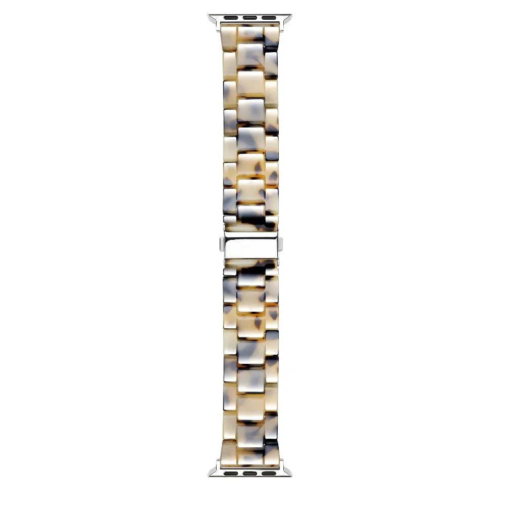 Beige and brown Apple Watch® band with tortoiseshell pattern by Posh Tech 