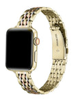 Gold Tri-Tone Skinny Stainless Steel Apple Watch® Band by Posh Tech 