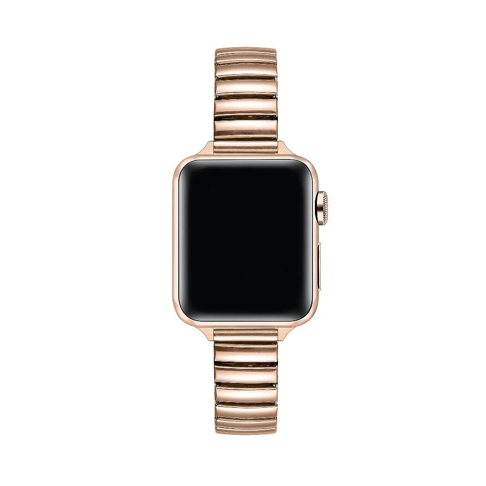 Slink Skinny Elastic Stainless-Steel Band for Apple Watch® on Wrist by Posh Tech