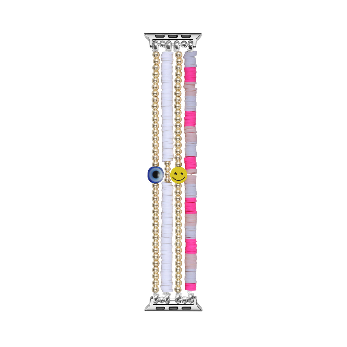 Pink Beaded Stretch Apple Watch® Band Close-Up
