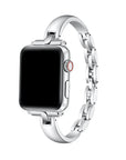Alexis Silver Polished Stainless Steel Bracelet Apple Watch® Band by Posh Tech 