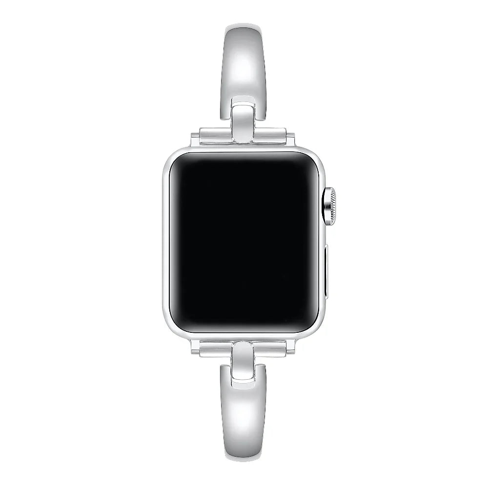 Silver Polished Bracelet Apple Watch® Band by Posh Tech 