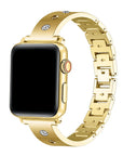 Campbell Gold Rhinestone Stainless Steel Band for Apple Watch® by Posh Tech
