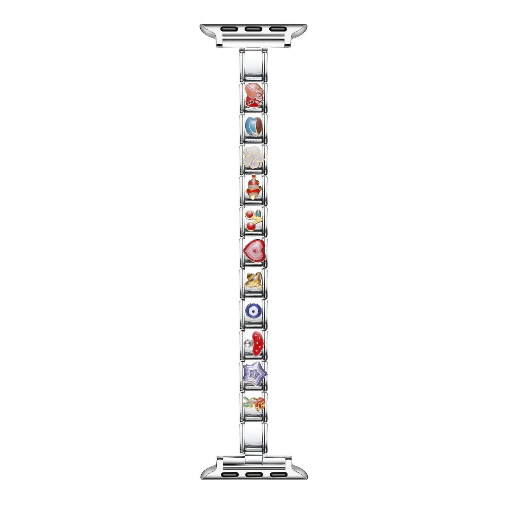 Nostalgic DIY Charm Band For Apple Watch® and Smartwatch® with Adapters