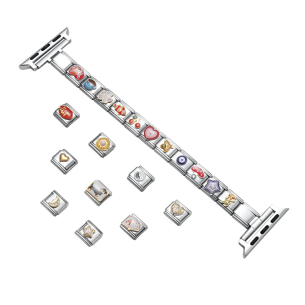 Nostalgic DIY Charm Band For Apple Watch® and Smartwatch® Charm Detail