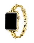 Poppy Gold Rhinestone Stainless Steel Apple Watch® Band by Posh Tech 