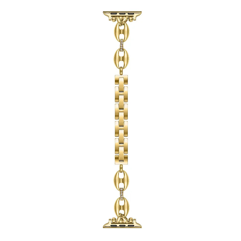 Gold Crystal-Embellished Links Apple Watch® Band 