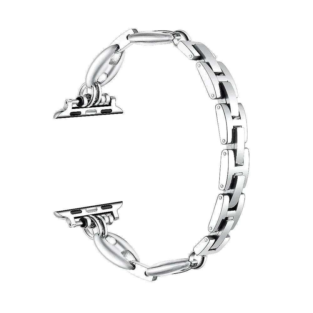 Poppy Rhinestone Apple Watch® Band Link and Closure Detail Close-Up 