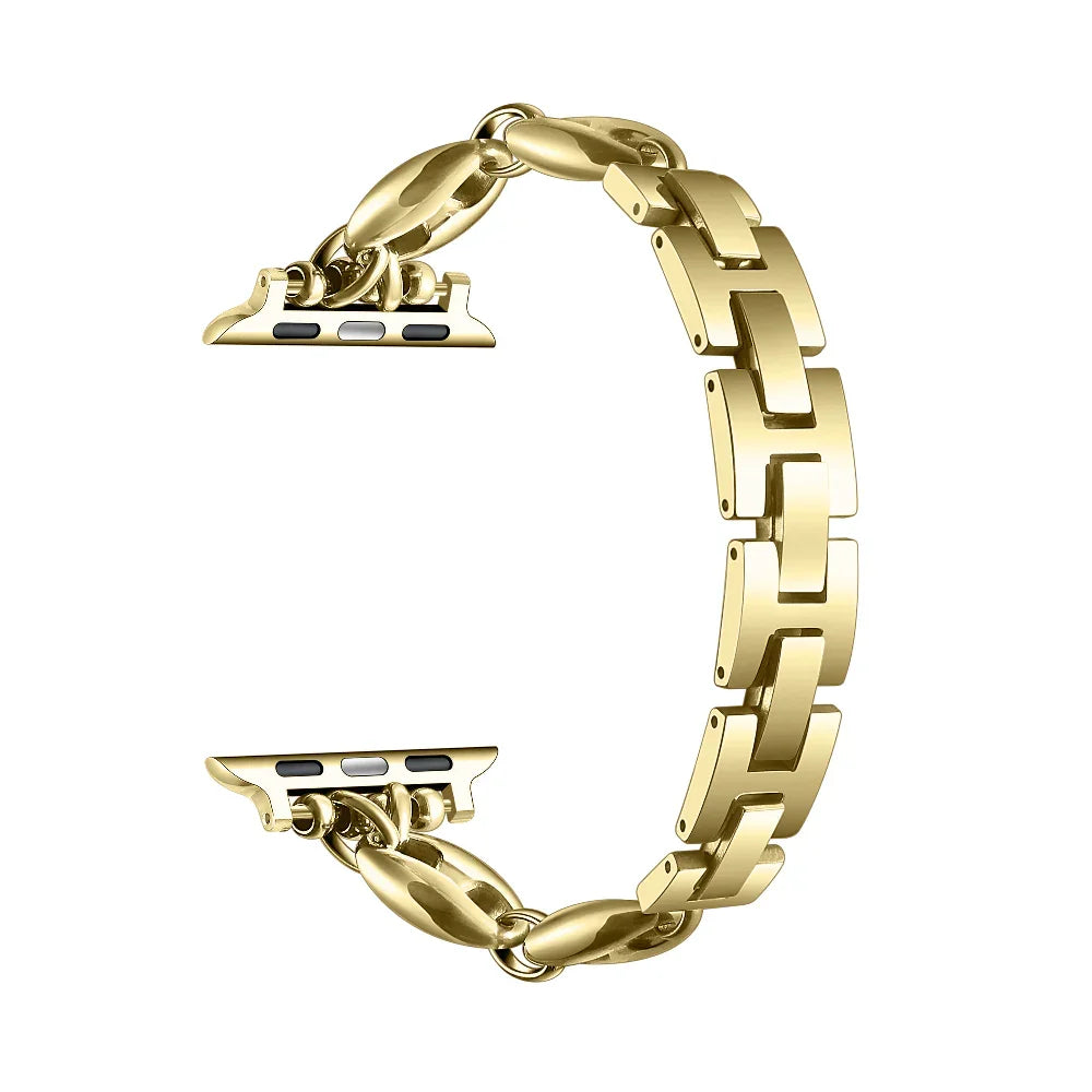 Poppy Apple Watch® Band Close-Up of Links and Closure 