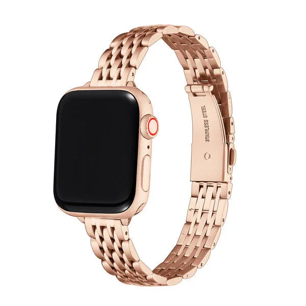 Rose Gold Skinny Stainless Steel Apple Watch® Band by Posh Tech 