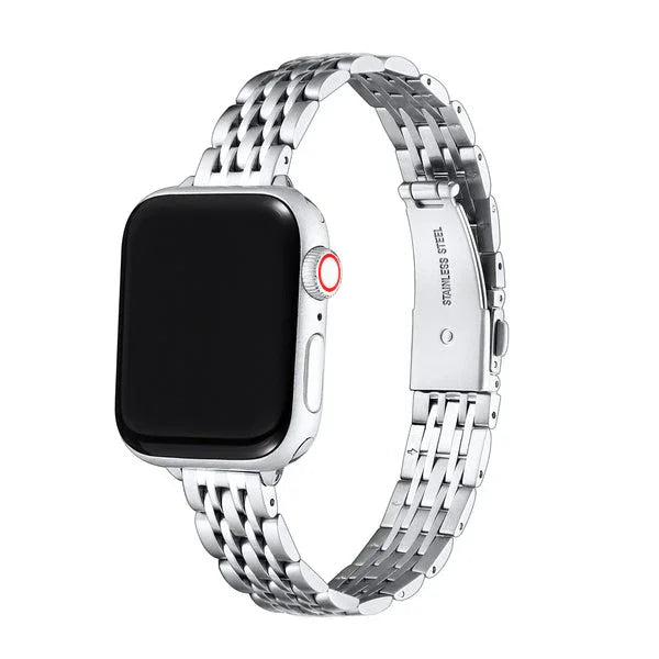 Silver Skinny Stainless Steel Apple Watch® Band by Posh Tech