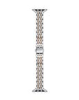 Rose Gold and Silver Two-Tone Skinny Metal Apple Watch® Band