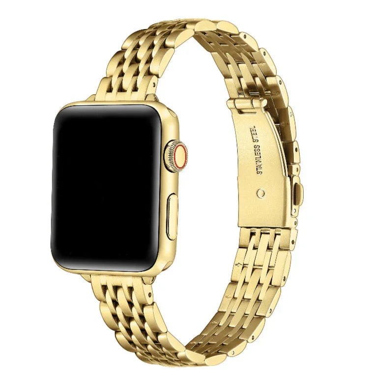 Gold Skinny Stainless Steel Apple Watch® Band by Posh Tech