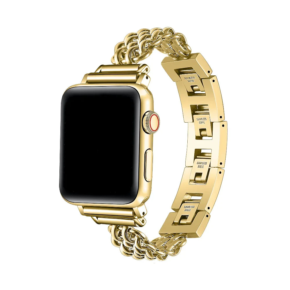 Sylvie Gold Chain Link Metal Band for Apple Watch® by Posh Tech
