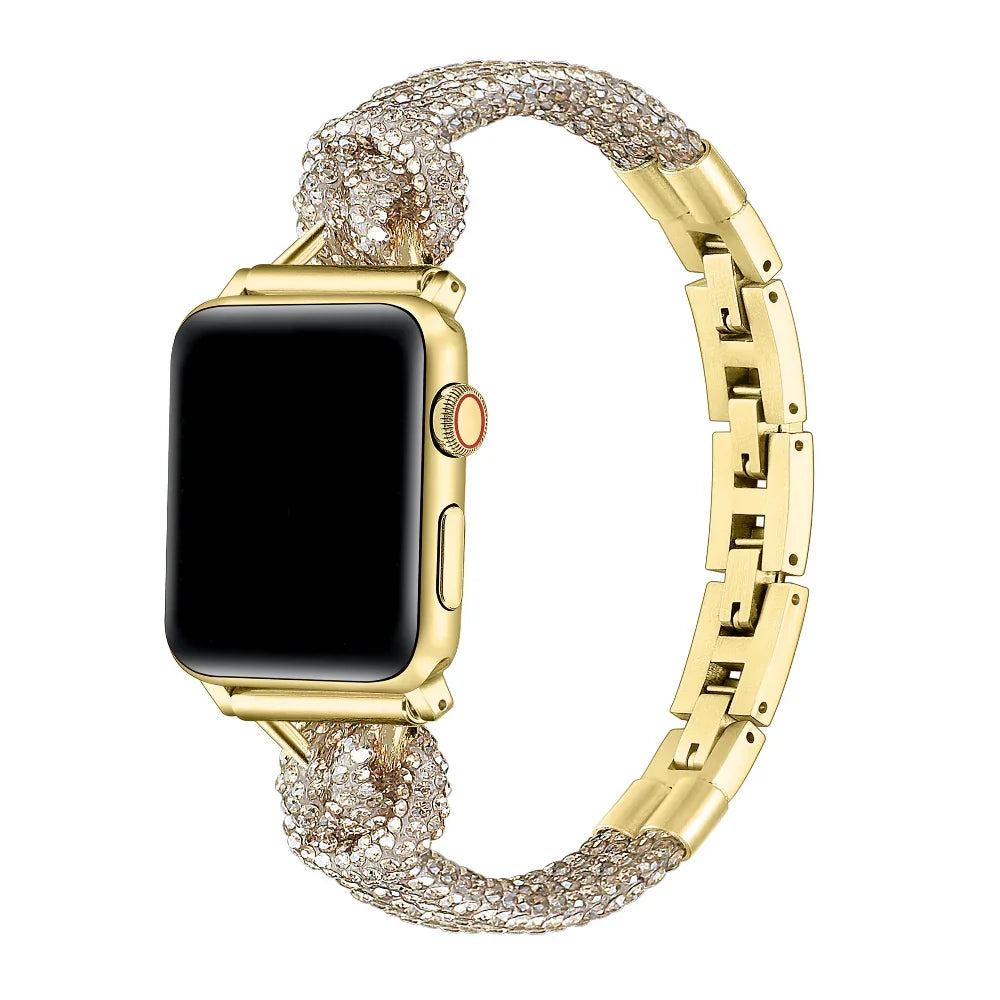 Serena Gold Rhinestone Tennis Bracelet Apple Watch® Band by Posh Tech 