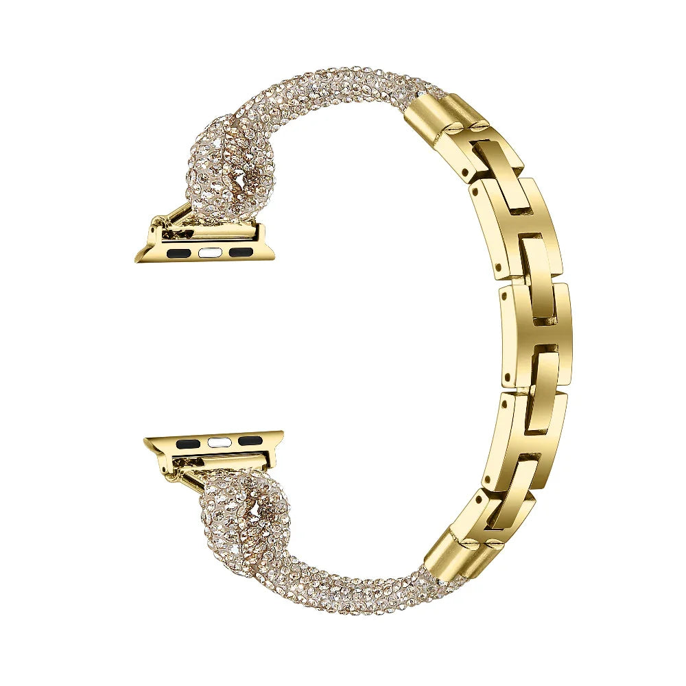 Serena Crystal Tennis Bracelet Apple Watch® Band Closure Close-Up 