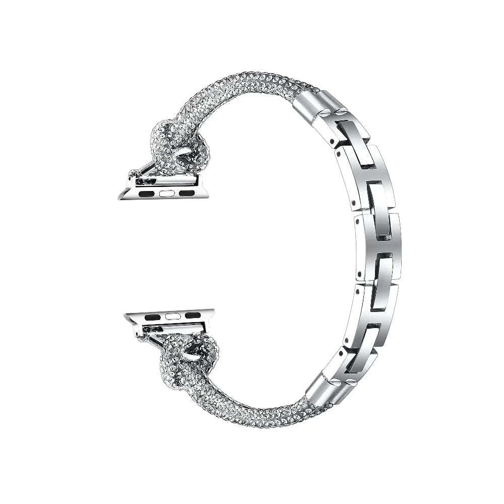 Serena Crystal Tennis Bracelet Apple Watch® Band Closure Close-Up 