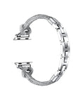 Serena Crystal Tennis Bracelet Apple Watch® Band Closure Close-Up 