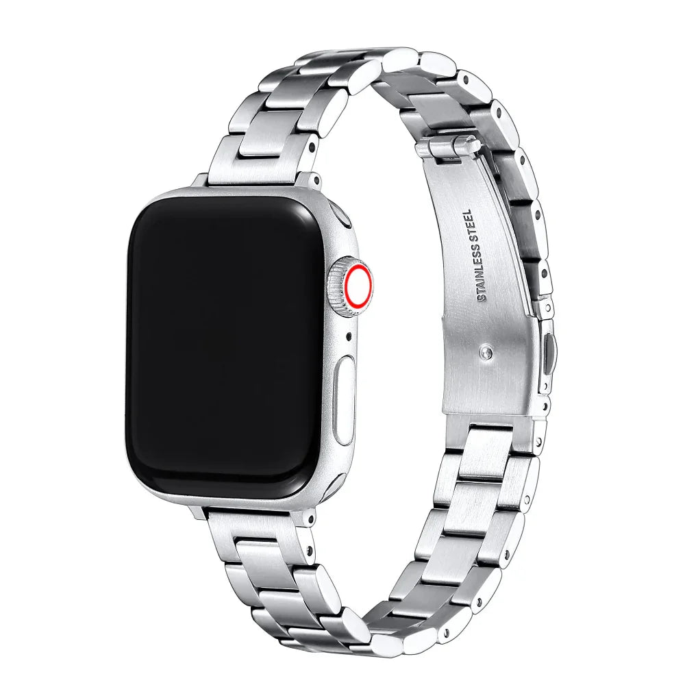 Sloan Skinny Silver Stainless Steel Band for Apple Watch® by Posh Tech