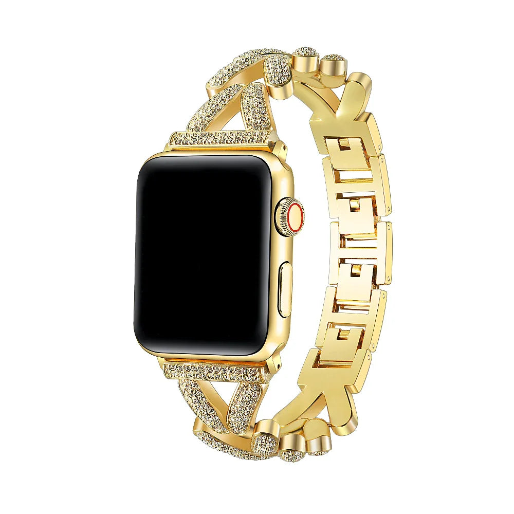 Valentina Gold Metal Rhinestone Band for Apple Watch® by Posh Tech