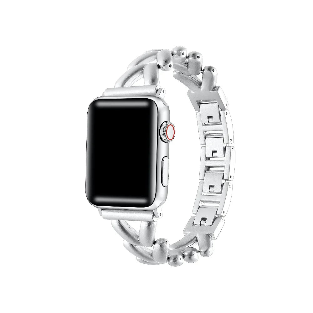 Caroline Silver Metal Apple Watch® Band by Posh Tech 