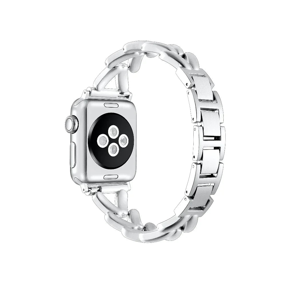 Caroline Silver Metal Apple Watch® Band by Posh Tech