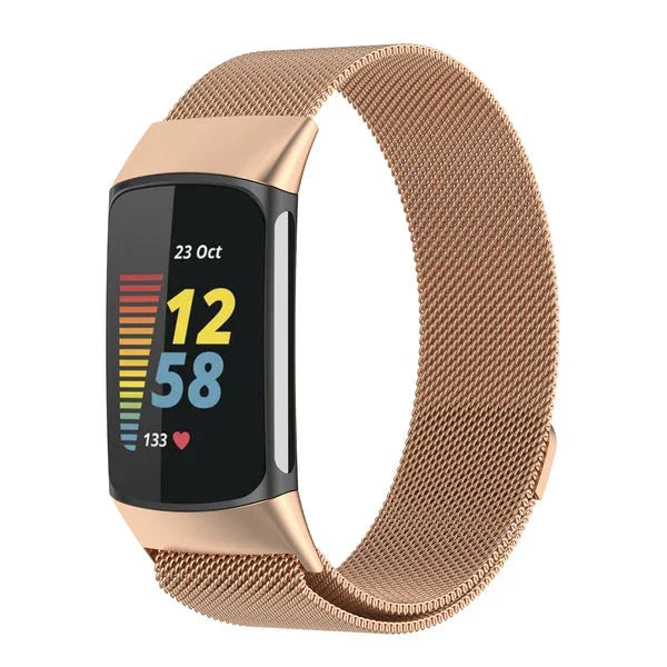 Stainless-Steel Mesh Replacement Band for Fitbit Charge 5
