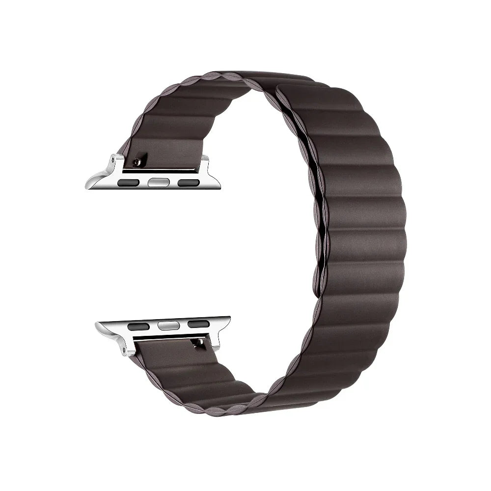 Black Coffee Silicone Apple Watch® Band Close-Up