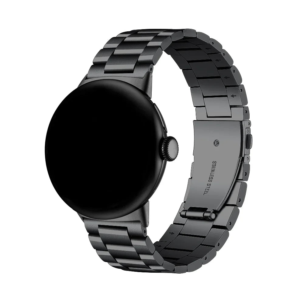 Maxwell Black Stainless Steel Universal SmartWatch® Band by Posh Tech 