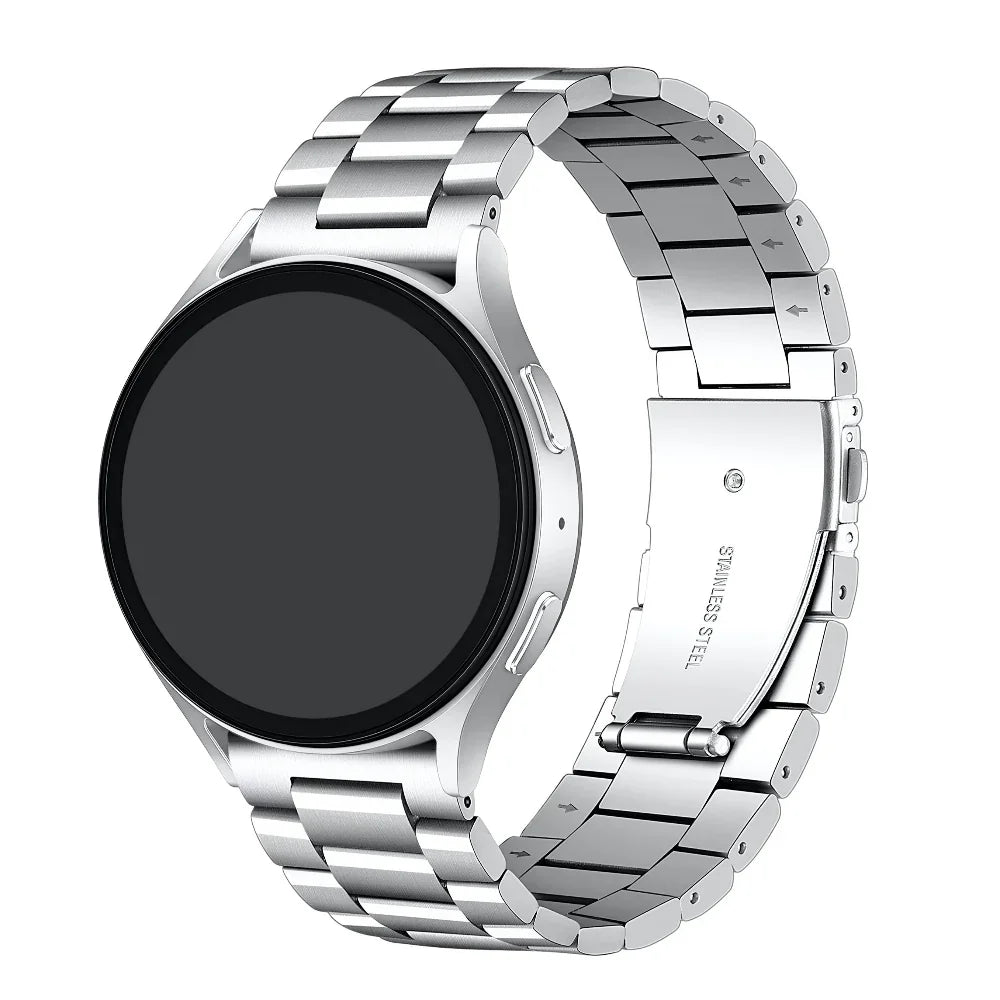Maxwell Silver Stainless Steel Universal SmartWatch® Band by Posh Tech 