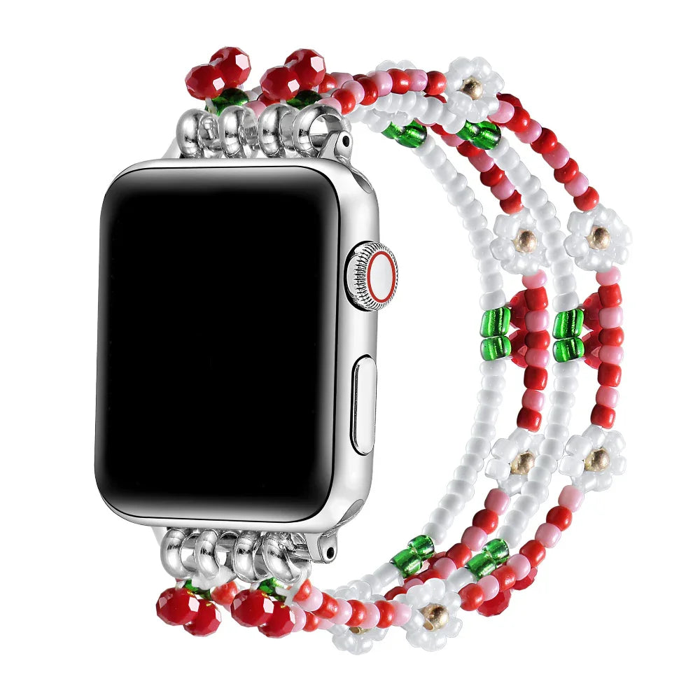 Cherry Beaded Band for Apple Watch® by Posh Tech