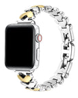 Archer Two-Tone Heart Stainless Steel Apple Watch® Band by Posh Tech 