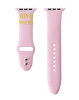 Printed Silicone Band for Apple Watch - Boss Babe Pink - FINAL SALE